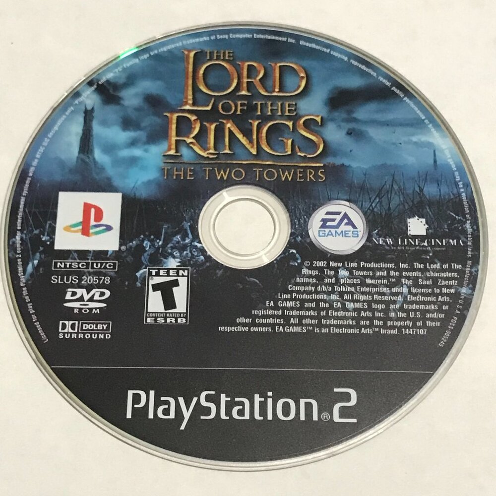 Lord of The Rings The Two Towers (Sony PlayStation 2, 2002) PS2 Tested